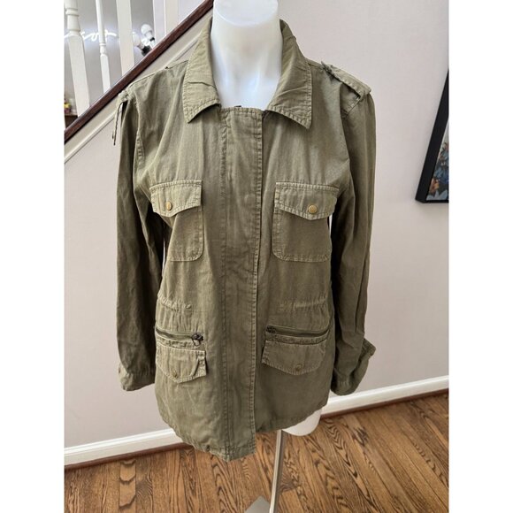 Lily Aldridge for Velvet Ruby Lightweight Utility Army Jacket Size Medium - Picture 3 of 5